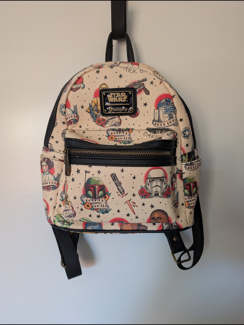 Star Wars Loungefly Cream Tattoo Print Mini Backpack